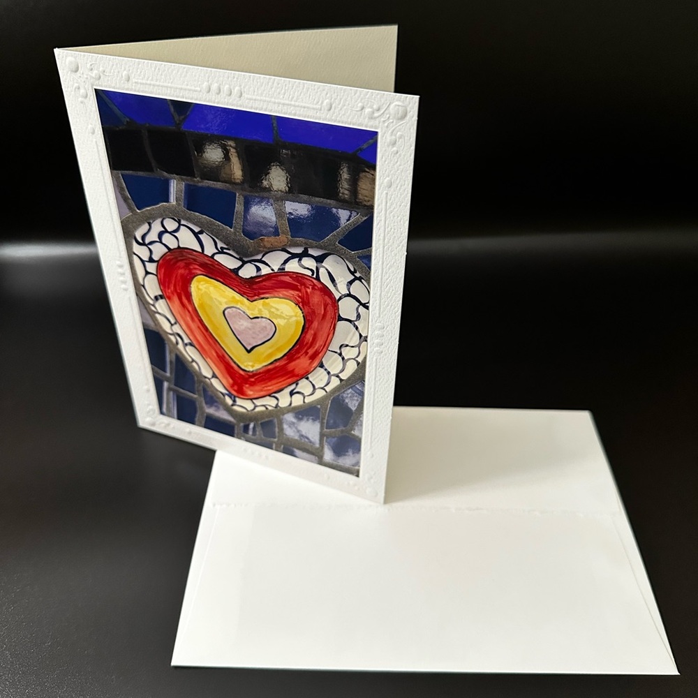 READY MADE GIFT! Set of 6 Colorful Photo Mosaic Art Cards—5 by 7, Blank Inside - Picture 3 of 8